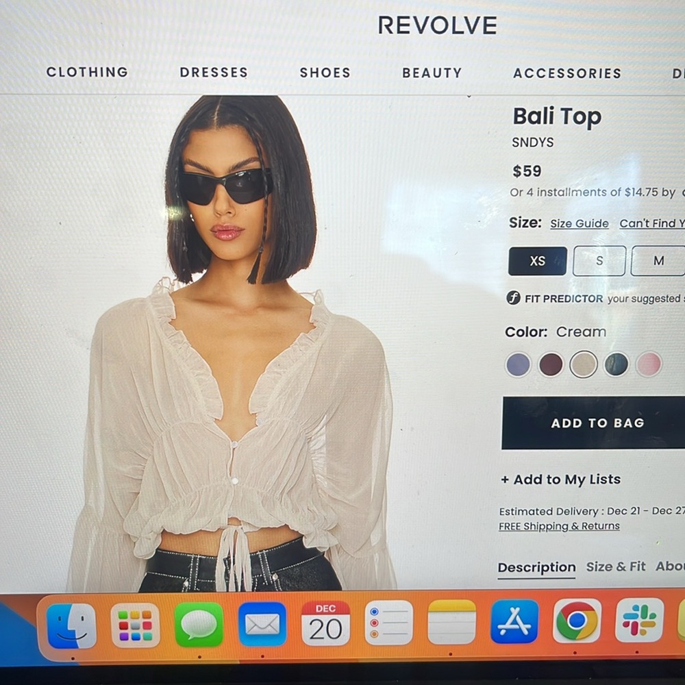 Revolve Bali cream top
